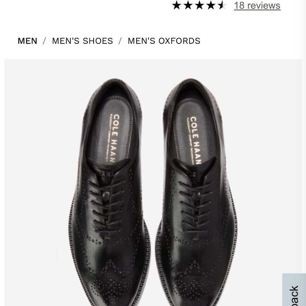 Cole Haan Men's Classic Black Leather Oxfords